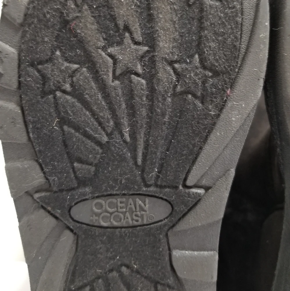 Ocean + Coast Black Faux Fur Mya Boots Kids 3M